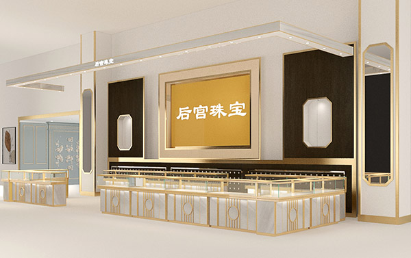 商場珠寶展柜設(shè)計,玻璃珠寶展示柜,